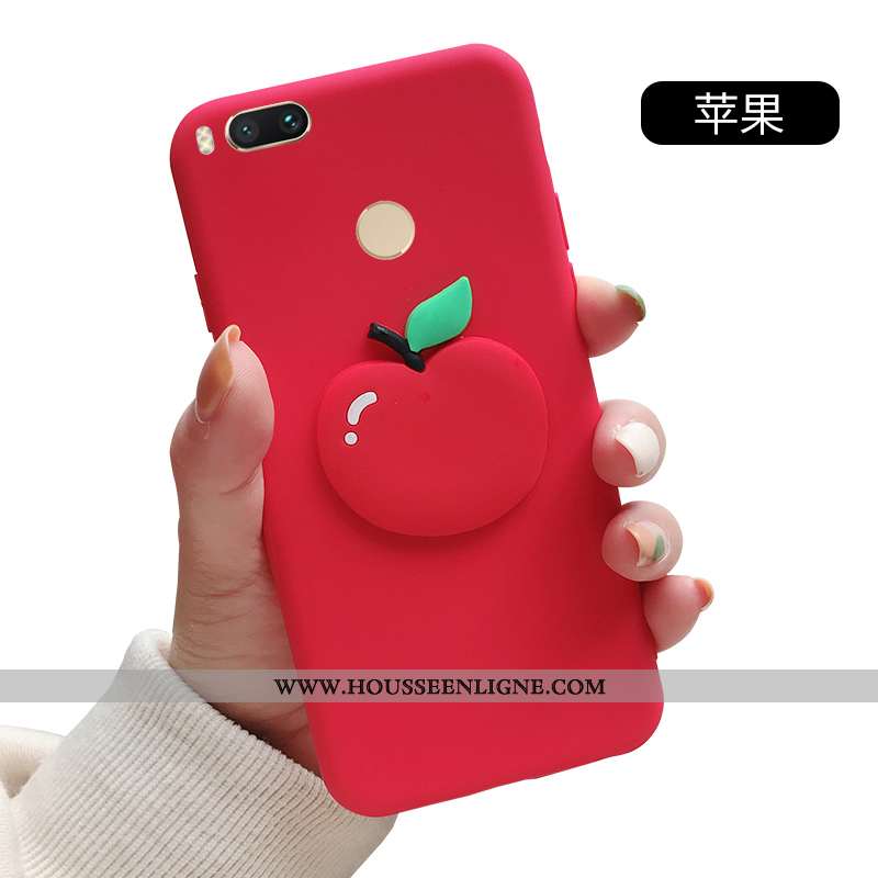 Coque Xiaomi Mi A1 Ornements Suspendus Personnalité Protection Petit Téléphone Portable Étui Rouge