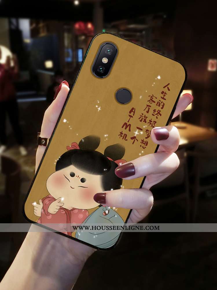Coque Xiaomi Mi A2 Lite Ultra Tendance Peinture Fluide Doux Personnalité Mode Téléphone Portable Jau