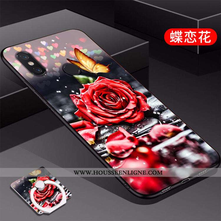 Coque Xiaomi Mi A2 Personnalité Créatif Fluide Doux Étui Téléphone Portable Peinture Rouge