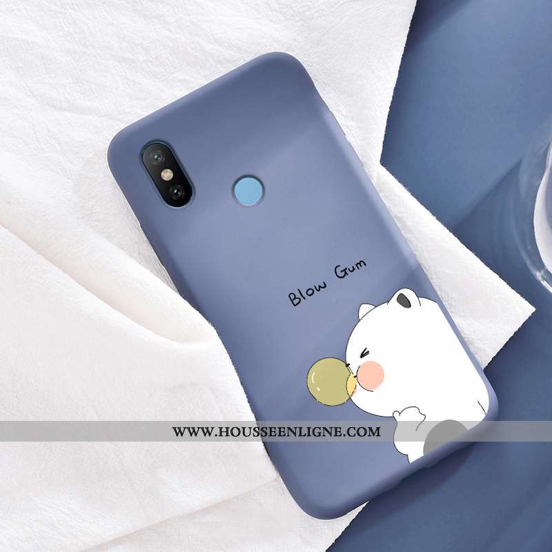 Coque Xiaomi Mi A2 Protection Personnalité Étui Fluide Doux Bleu Petit Amoureux