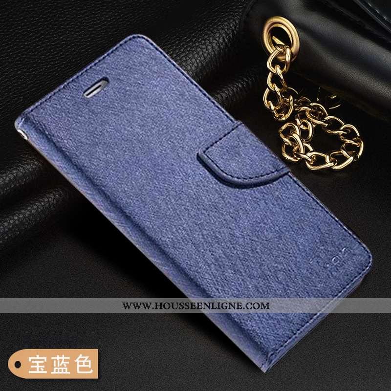 Coque Xiaomi Mi Max 3 Cuir Fluide Doux Bleu Housse Protection Téléphone Portable