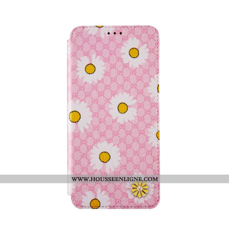 Coque Xiaomi Mi Mix 2s Cuir Protection Petite Marguerite Petit Étui Net Rouge Rose