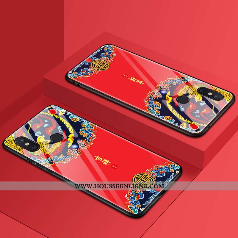 Coque Xiaomi Mi Mix 2s Légère Fluide Doux Style Chinois Téléphone Portable Net Rouge Tendance Blanc 