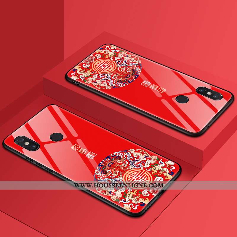 Coque Xiaomi Mi Mix 2s Légère Fluide Doux Style Chinois Téléphone Portable Net Rouge Tendance Blanc 