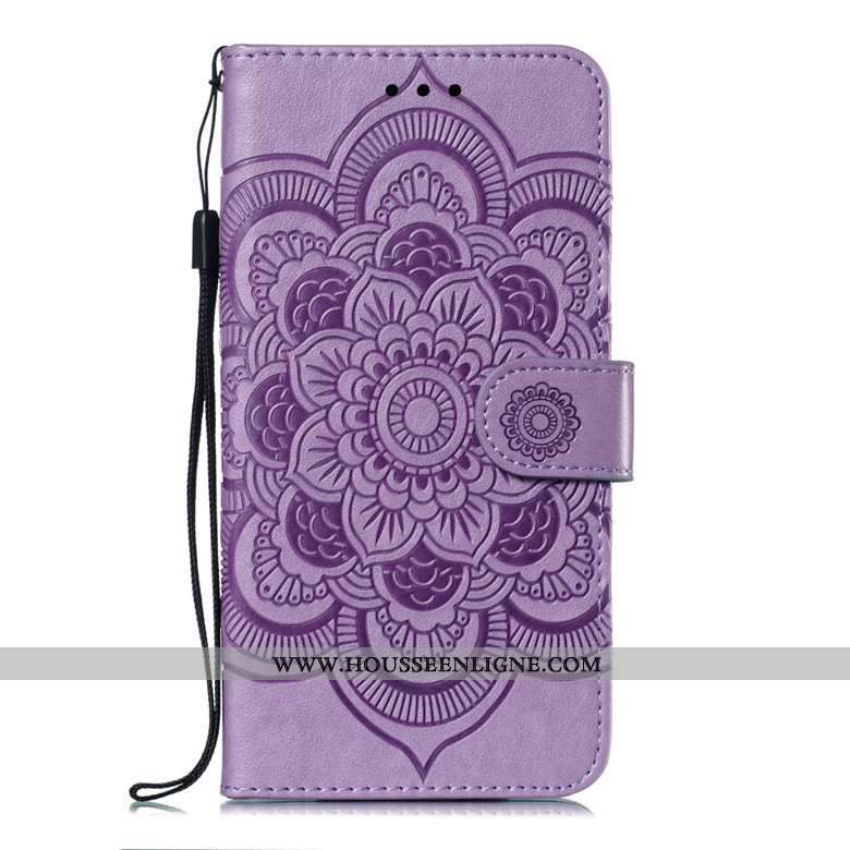 Coque Xiaomi Mi Note 10 Cuir Fluide Doux Violet Étui Incassable Téléphone Portable Petit