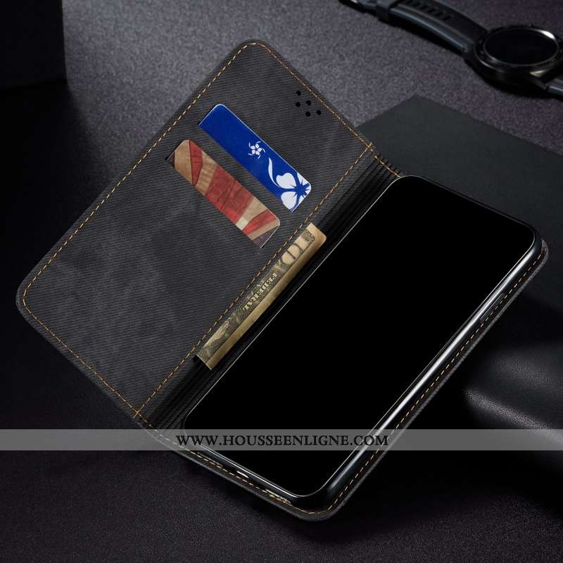 Coque Xiaomi Mi Note 10 Protection Cuir Véritable Téléphone Portable Tendance Incassable Étui Noir