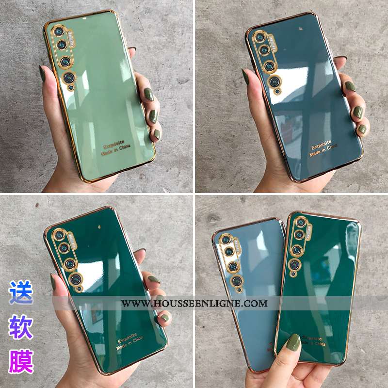 Coque Xiaomi Mi Note 10 Silicone Personnalité Incassable Placage Téléphone Portable Tout Compris Ver
