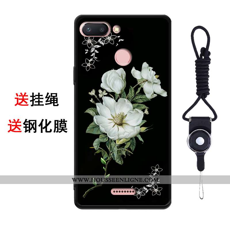 Coque Xiaomi Redmi 6 Fluide Doux Silicone Téléphone Portable Tendance Étui Rose Créatif