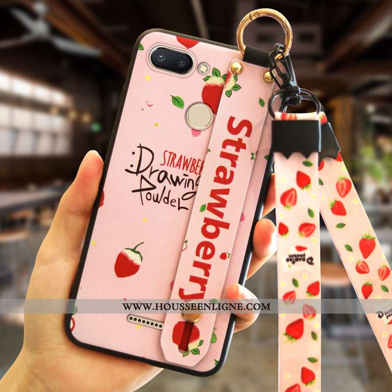 Coque Xiaomi Redmi 6 Mode Personnalité Tendance Tout Compris Créatif Rouge Rose