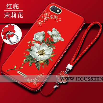 Coque Xiaomi Redmi 6a Silicone Protection Étui Petit Téléphone Portable Tout Compris Rouge