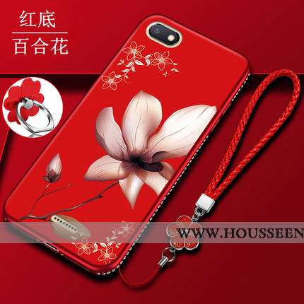 Coque Xiaomi Redmi 6a Silicone Protection Étui Petit Téléphone Portable Tout Compris Rouge