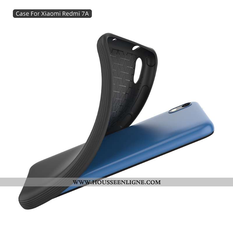 Coque Xiaomi Redmi 7a Personnalité Fluide Doux Jeunesse Téléphone Portable Bleu Rouge Membrane