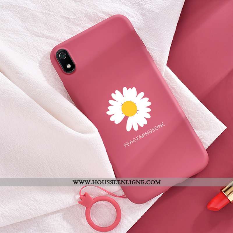 Coque Xiaomi Redmi 7a Tendance Fluide Doux Tout Compris Petite Marguerite Violet Téléphone Portable 