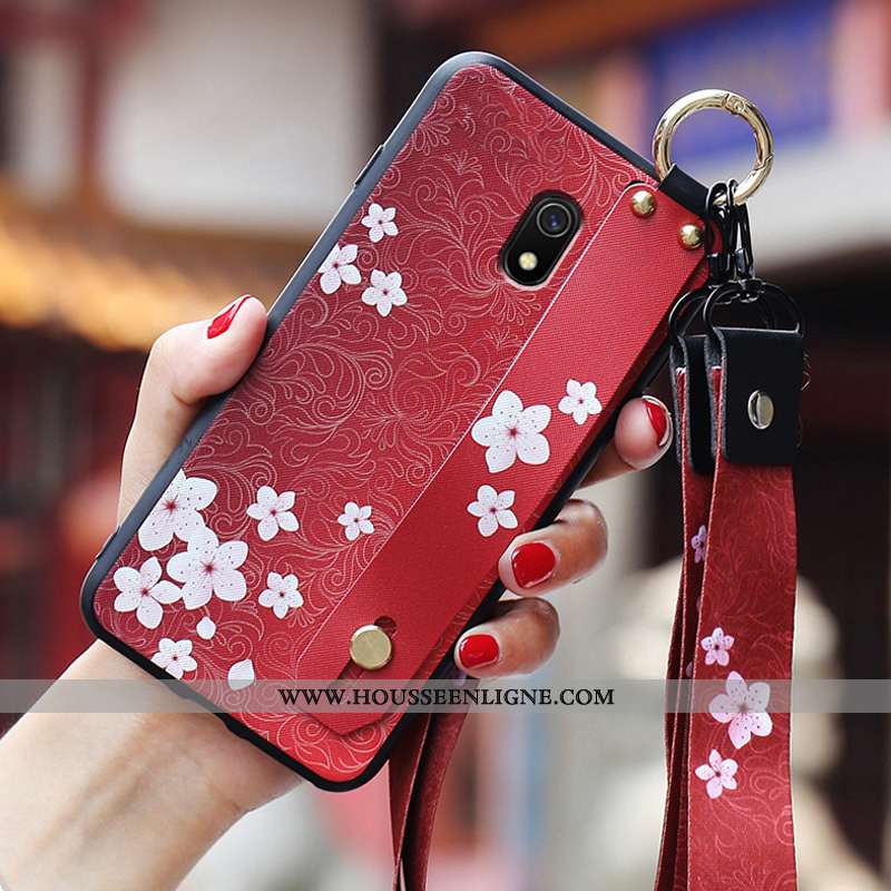 Coque Xiaomi Redmi 8a Légère Fluide Doux Tendance Style Chinois Téléphone Portable Légères Rouge