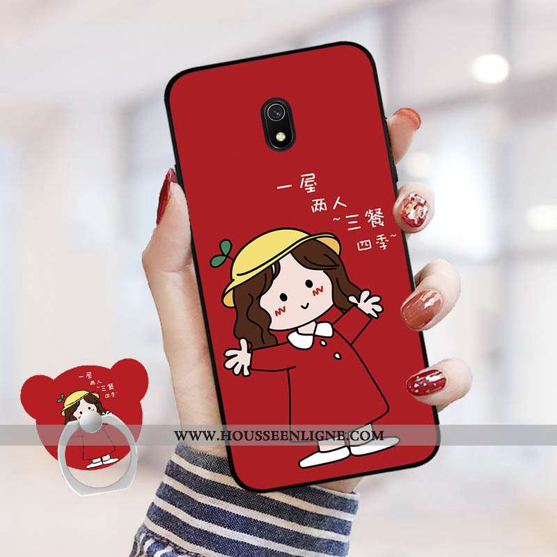 Coque Xiaomi Redmi 8a Personnalité Dessin Animé Rouge Téléphone Portable Net Rouge Tempérer Incassab