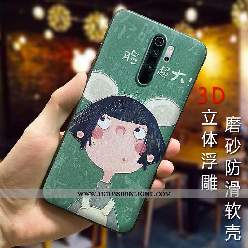 Coque Xiaomi Redmi 9 Personnalité Créatif Petit Tout Compris Protection Dessin Animé Verte