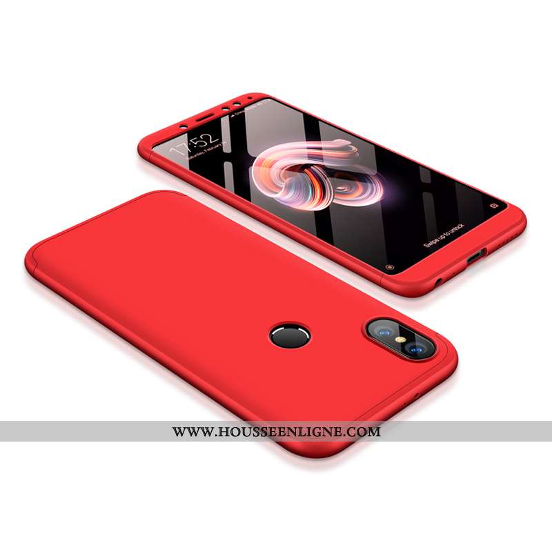Coque Xiaomi Redmi Note 5 Délavé En Daim Incassable Nouveau Or Téléphone Portable Difficile Rouge Do