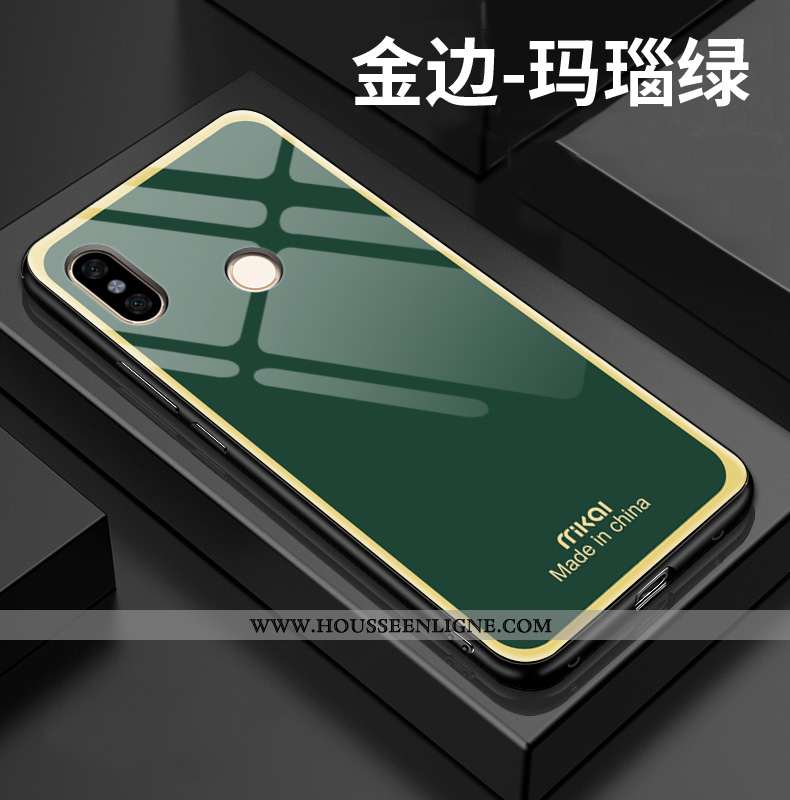 Coque Xiaomi Redmi Note 5 Tendance Légère Simple Silicone Amoureux Téléphone Portable Difficile Vert