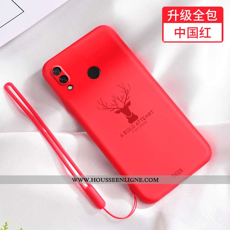 Coque Xiaomi Redmi Note 7 Créatif Fluide Doux Amoureux Rouge Téléphone Portable Tout Compris Verte