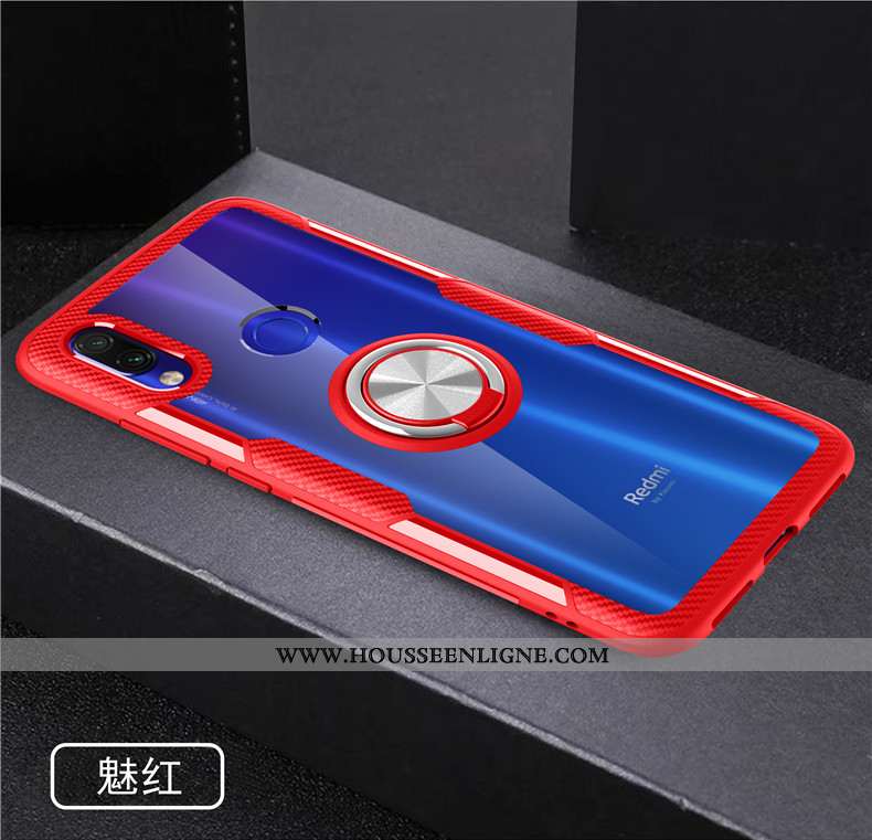 Coque Xiaomi Redmi Note 7 Personnalité Créatif Tout Compris Protection Nouveau Transparent Rouge