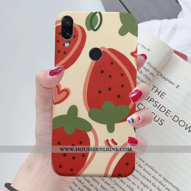 Coque Xiaomi Redmi Note 7 Protection Créatif Rouge Téléphone Portable Jeunesse Net Rouge Fraise
