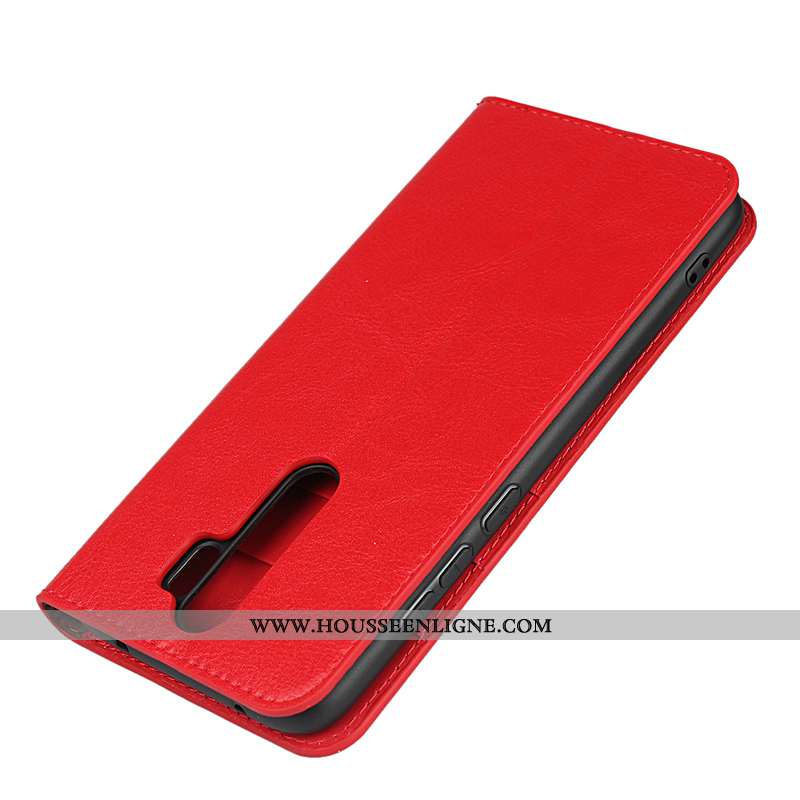 Coque Xiaomi Redmi Note 8 Pro Cuir Véritable Silicone Housse Étui Téléphone Portable Petit Protectio