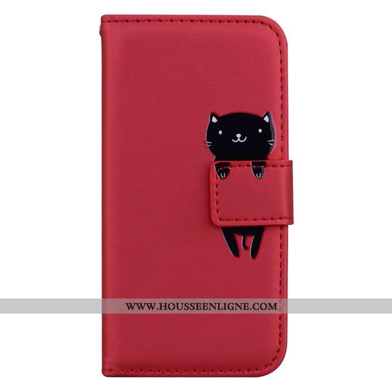 Coque Xiaomi Redmi Note 8 Pro Protection Dessin Animé Étui Téléphone Portable Rose Cuir