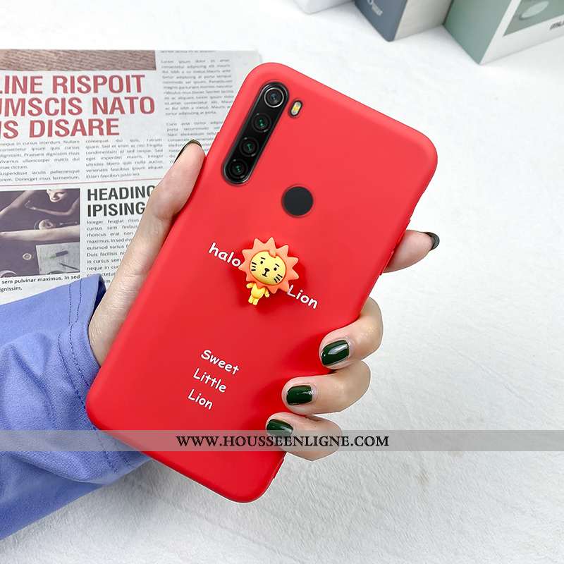 Coque Xiaomi Redmi Note 8t Fluide Doux Silicone Net Rouge Haute Tout Compris Jaune Dessin Animé