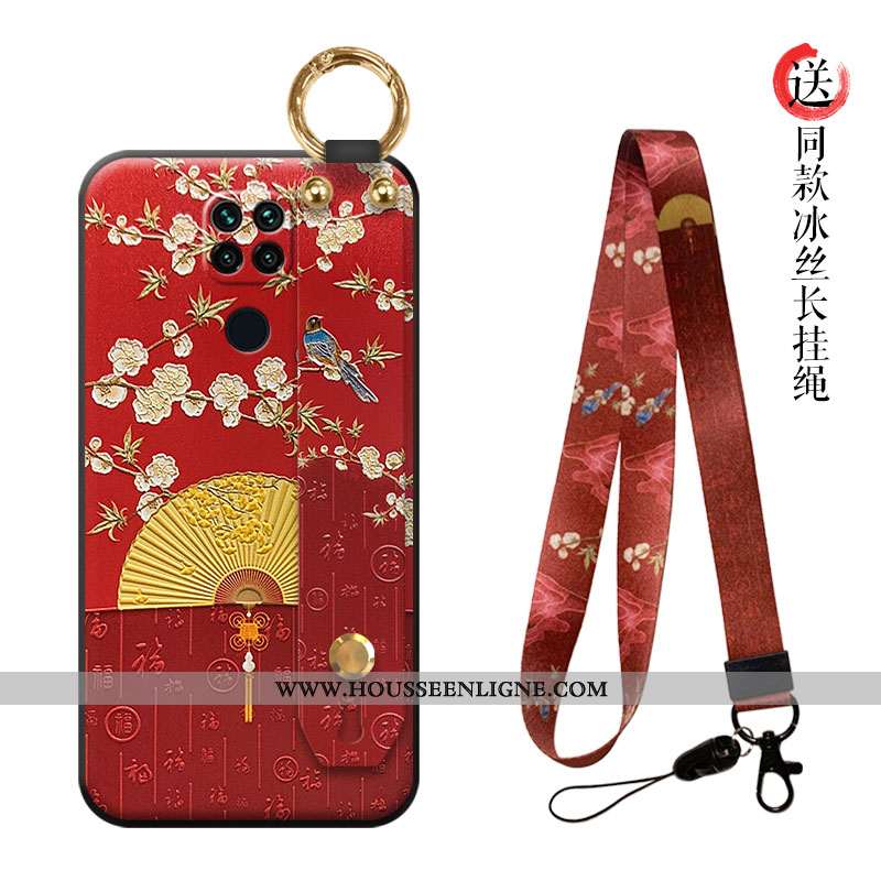 Coque Xiaomi Redmi Note 9 Tendance Légère Ornements Suspendus Ultra Rouge Téléphone Portable