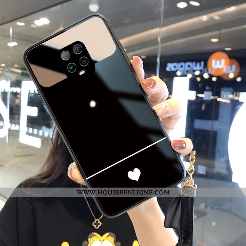 Coque Xiaomi Redmi Note 9 Tendance Mode Étui Tempérer Incassable Amour Miroir Blanche