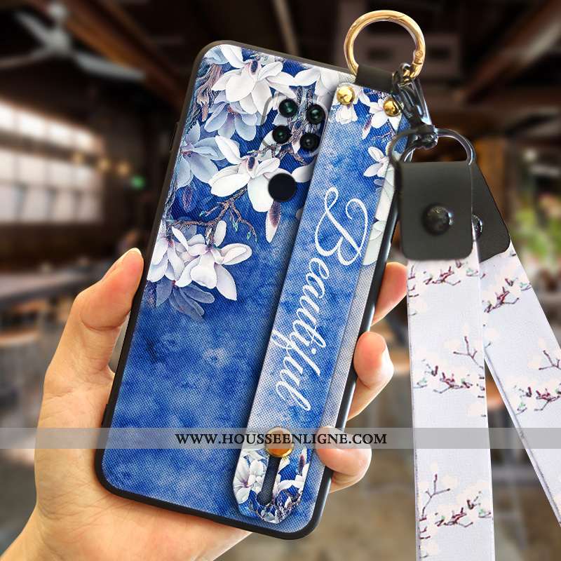Coque Xiaomi Redmi Note 9 Tendance Personnalité Net Rouge Incassable Téléphone Portable Bleu