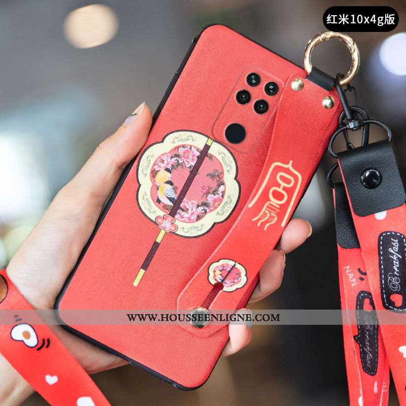 Coque Xiaomi Redmi Note 9 Vintage Ultra Petit Protection Téléphone Portable Créatif Incassable Rouge