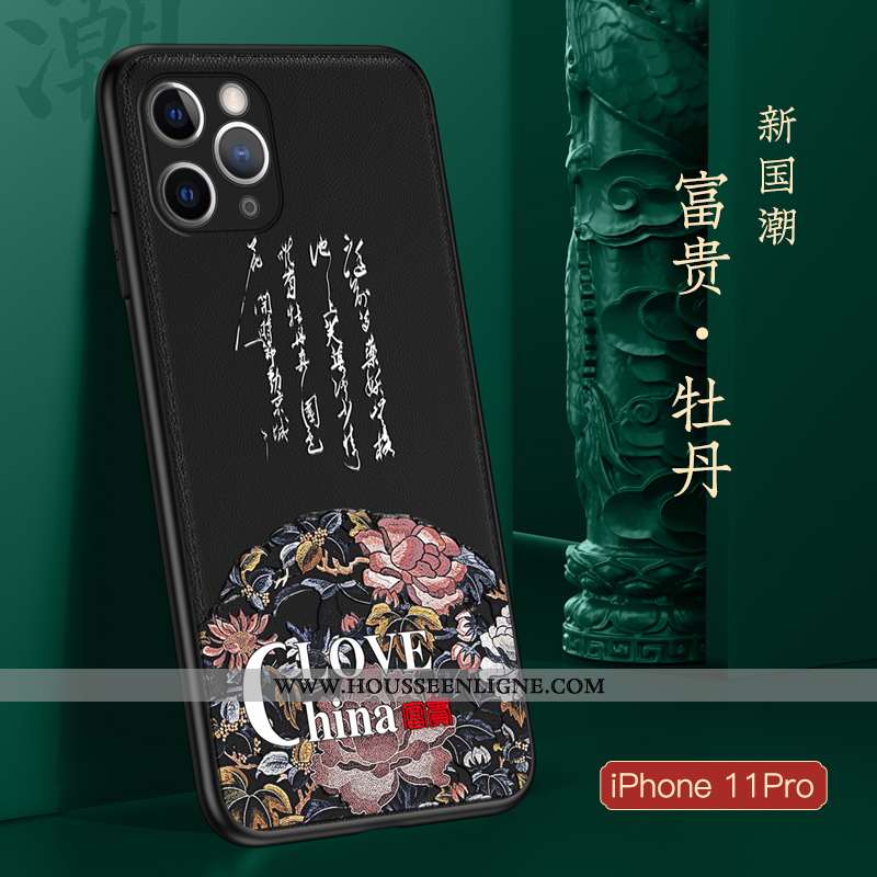 Coque iPhone 11 Pro Légère Fluide Doux Noir Ultra Protection Téléphone Portable Incassable