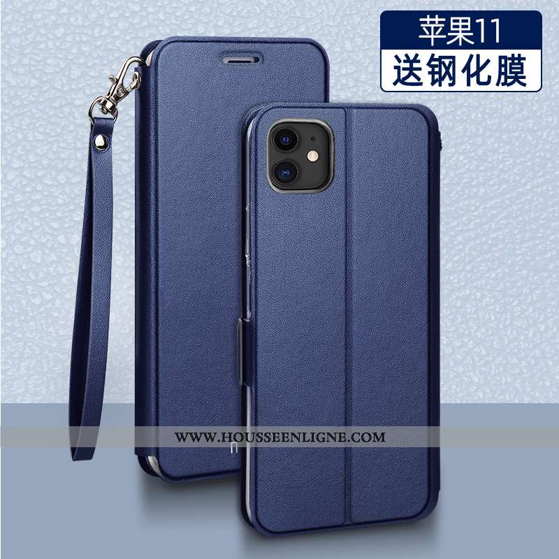 Coque iPhone 11 Pro Max Protection Ultra Bleu Marin Silicone Incassable Téléphone Portable Mesh Bleu