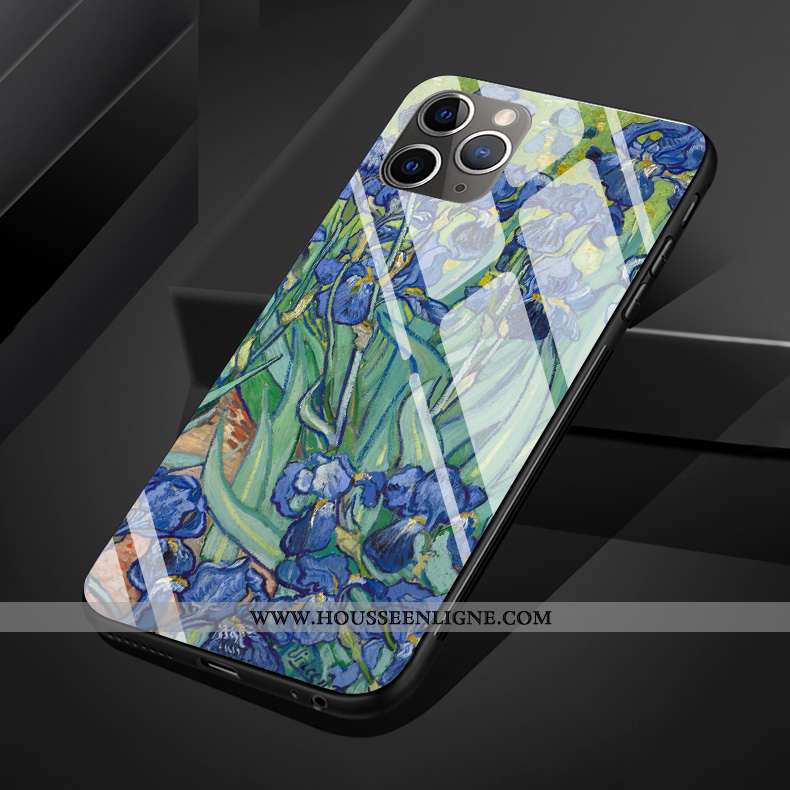 Coque iPhone 11 Pro Max Silicone Protection Ciel Étoilé Europe Peinture À L'huile Bleu