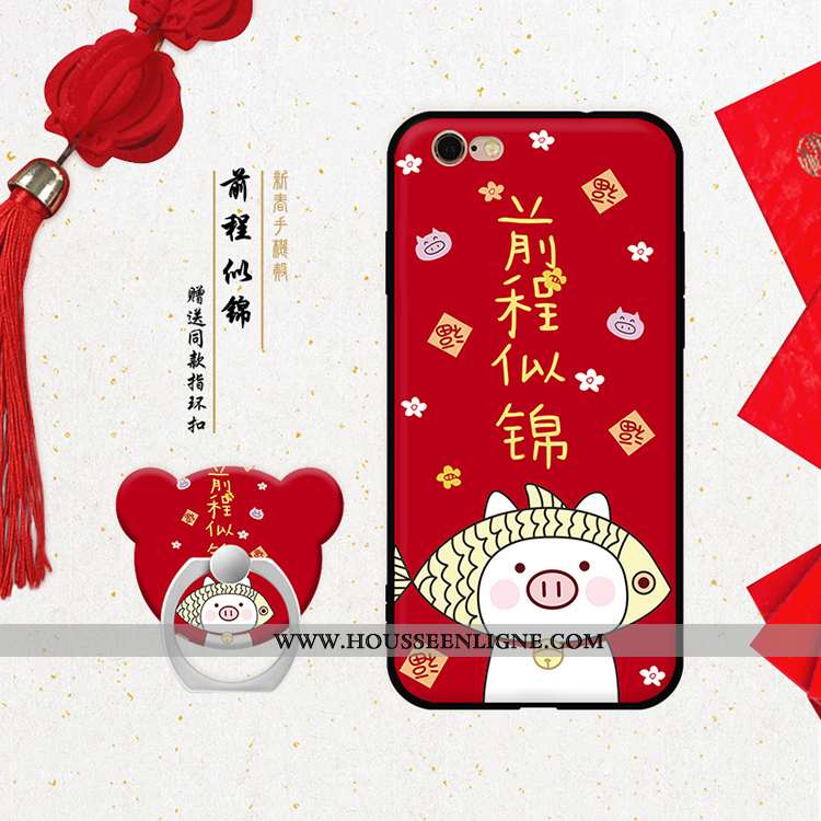 Coque iPhone 6/6s Personnalité Dessin Animé Nouveau Rouge Fluide Doux Téléphone Portable