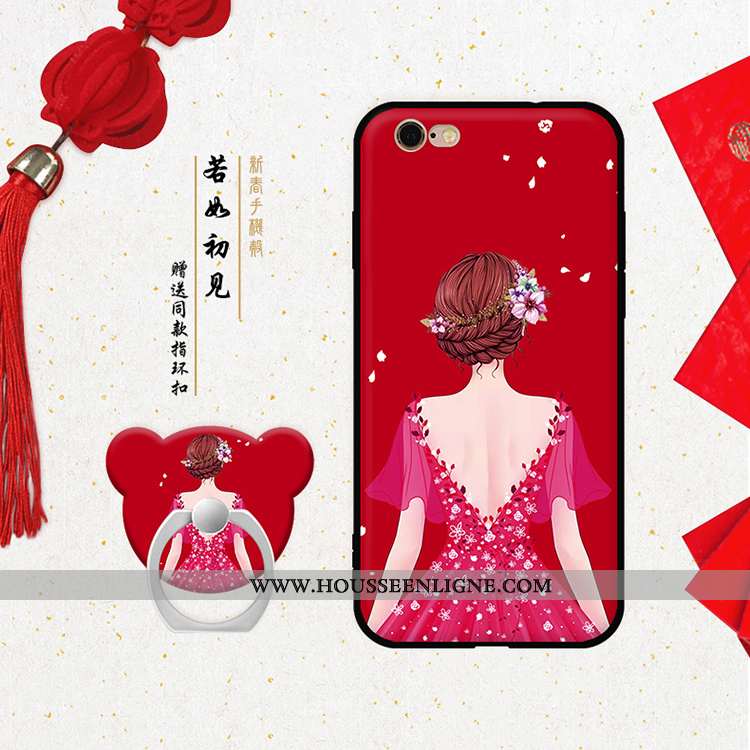 Coque iPhone 6/6s Personnalité Dessin Animé Nouveau Rouge Fluide Doux Téléphone Portable