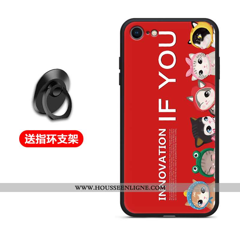 Coque iPhone 6/6s Plus Silicone Protection Rouge Téléphone Portable Fluide Doux Étui
