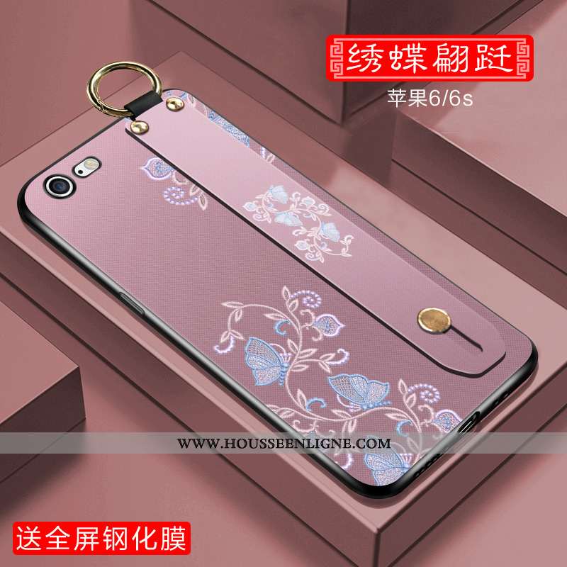 Coque iPhone 6/6s Plus Silicone Vert Étui Vent Style Chinois Téléphone Portable Verte