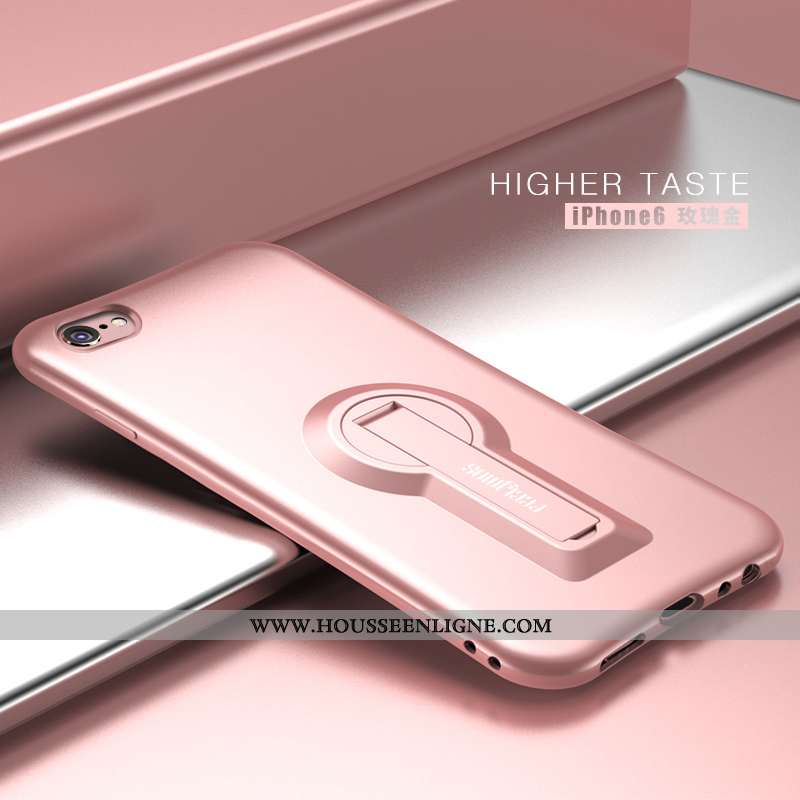 Coque iPhone 7 Fluide Doux Silicone Support Noir Tendance Protection Incassable