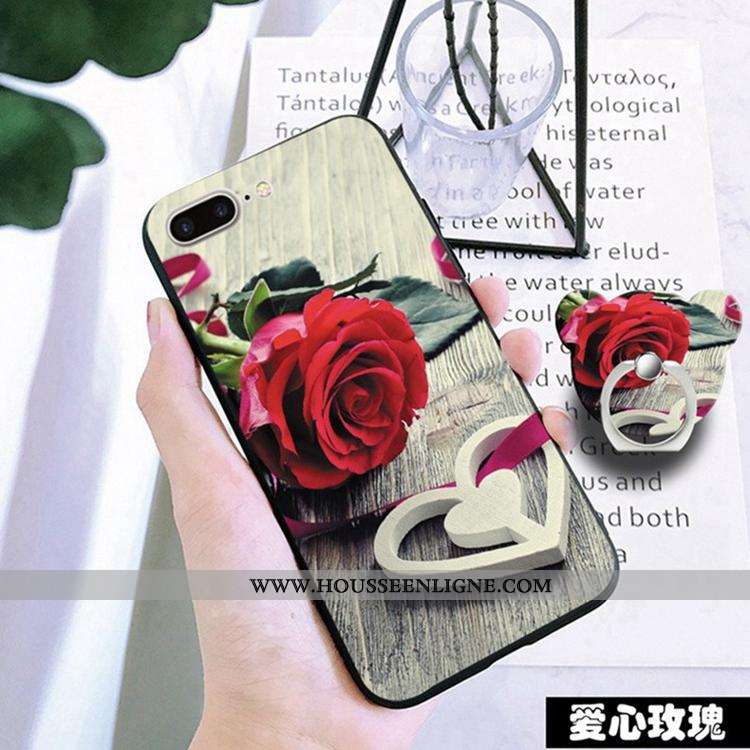 Coque iPhone 7 Plus Charmant Fluide Doux Téléphone Portable Étui Rouge Ornements Suspendus