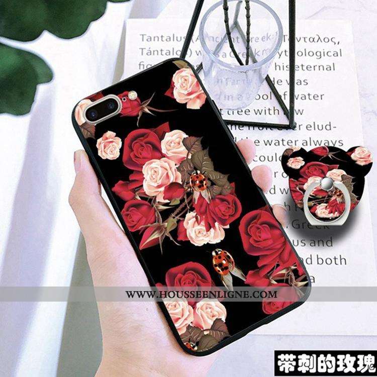 Coque iPhone 7 Plus Charmant Fluide Doux Téléphone Portable Étui Rouge Ornements Suspendus