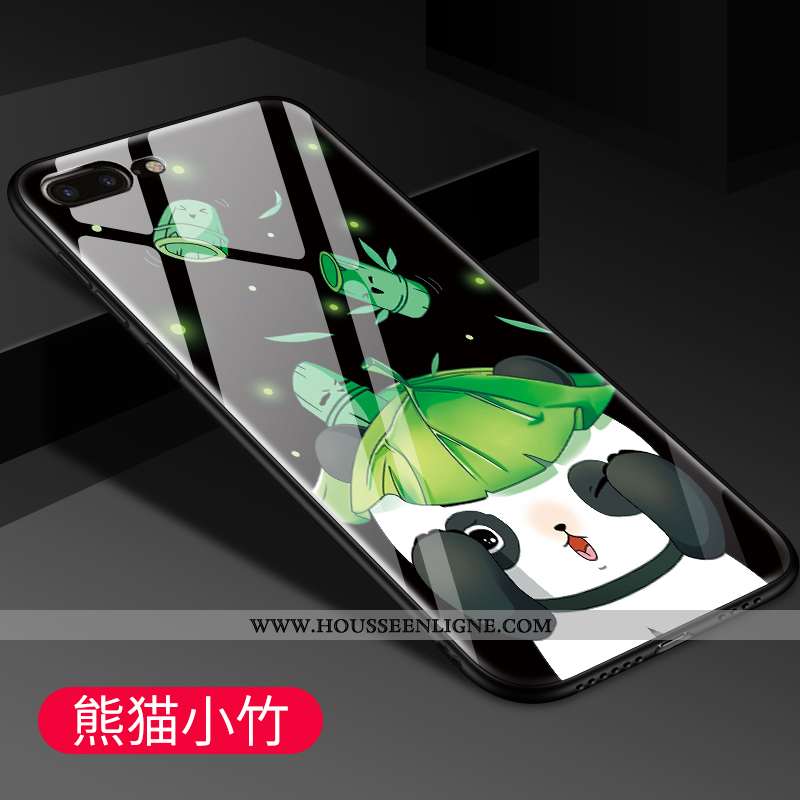 Coque iPhone 7 Plus Dessin Animé Charmant Téléphone Portable Verre Personnalité Incassable Miroir No