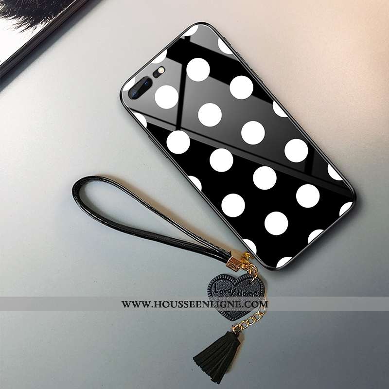 Coque iPhone 7 Plus Protection Verre Silicone Pu Étui Incassable Noir