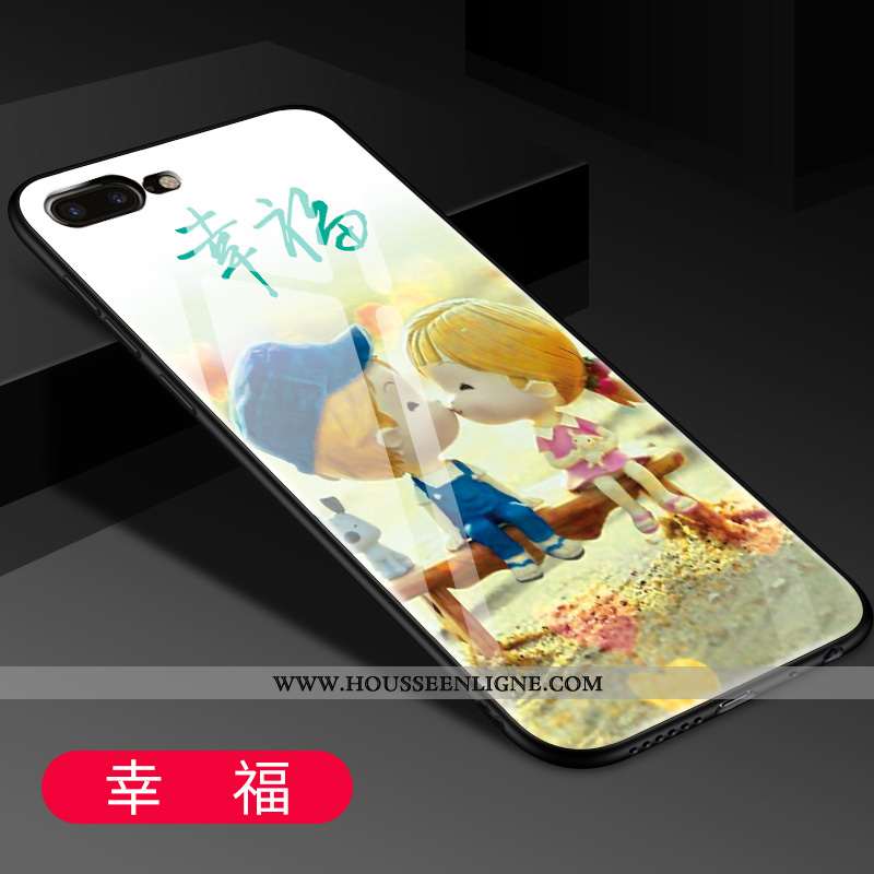 Coque iPhone 7 Plus Verre Personnalité Dessin Animé Incassable Téléphone Portable Miroir Protection 