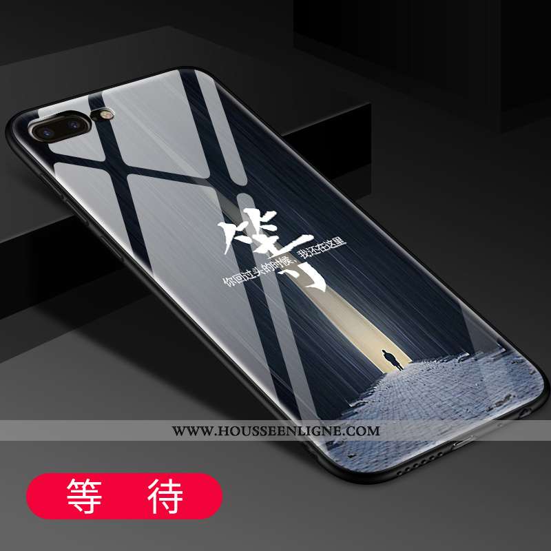 Coque iPhone 7 Plus Verre Personnalité Dessin Animé Incassable Téléphone Portable Miroir Protection 