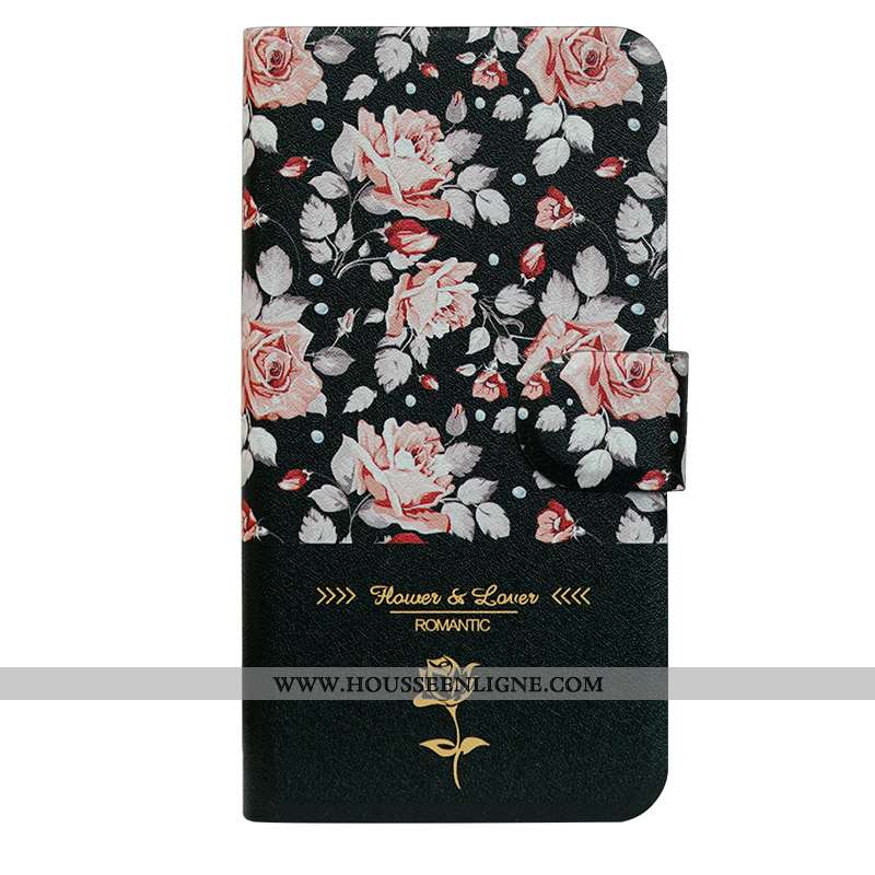 Coque iPhone 7 Silicone Protection Incassable Fleur Étui Simple Tendance Noir