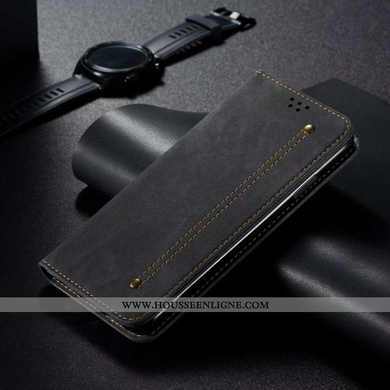 Coque iPhone 8 Protection Cuir Étui Téléphone Portable Housse Business Incassable Noir