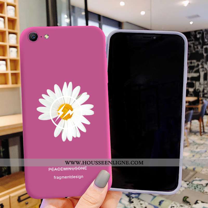 Coque iPhone 8 Silicone Protection Rouge Fluide Doux Téléphone Portable Dragon Rose