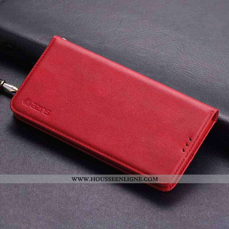 Housse Honor 20 Pro Cuir Protection Téléphone Portable Incassable Rouge Portefeuille Étui